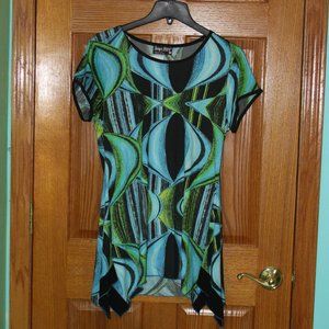 Short Sleeves Tunic Top Blouse XL Tango Mango